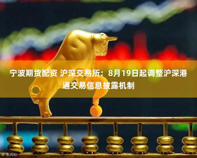 宁波期货配资 沪深交易所：8月19日起调整沪深港通交易信息披露机制